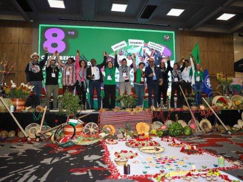 Momento de la 8va Conferencia Internacional de La Vía Campesina en Bogotá